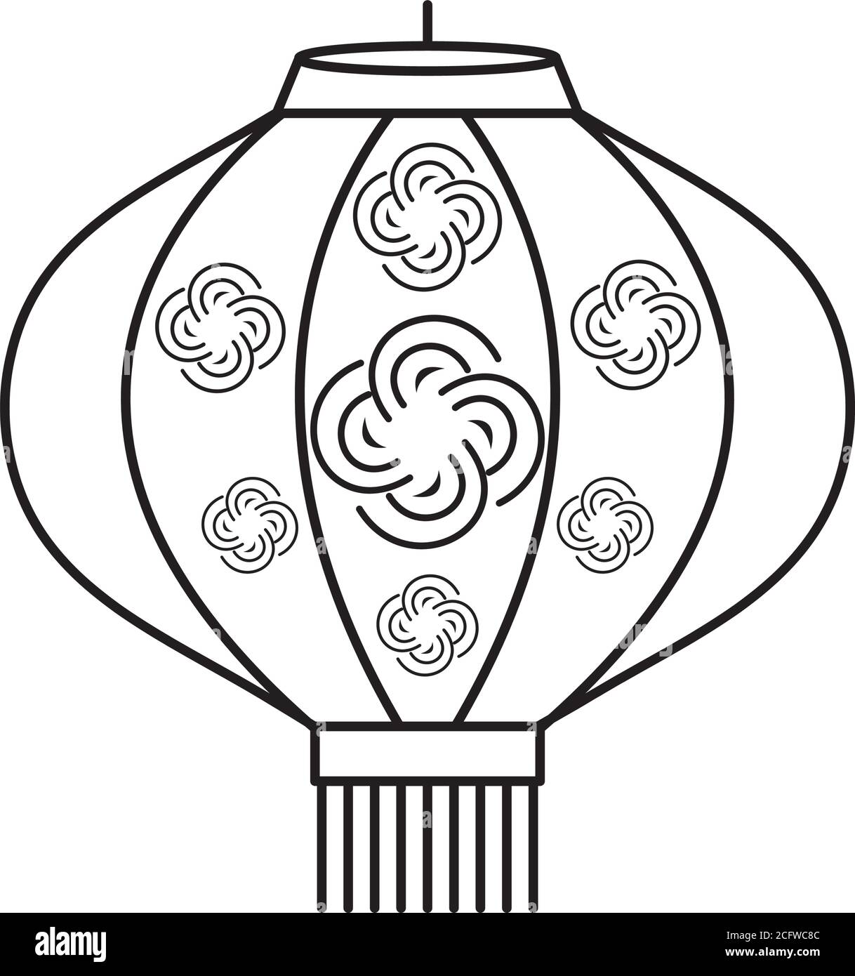 Asian lantern festival black and white stock photos images