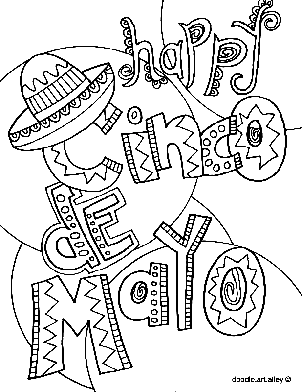 Cinco de mayo coloring pages printable for free download