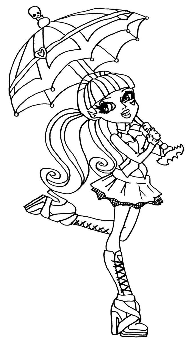 Draculaura monster high coloring page coloring pages coloring books monster high printables
