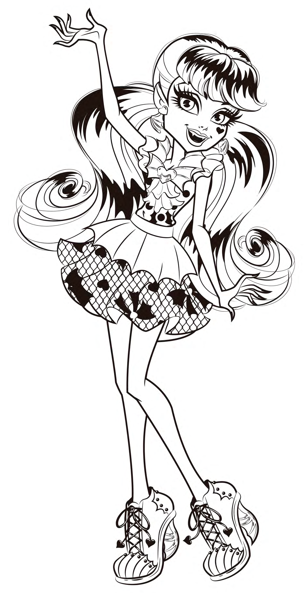 Printable monster high draculaura coloring page monster high pictures monster high art monster high