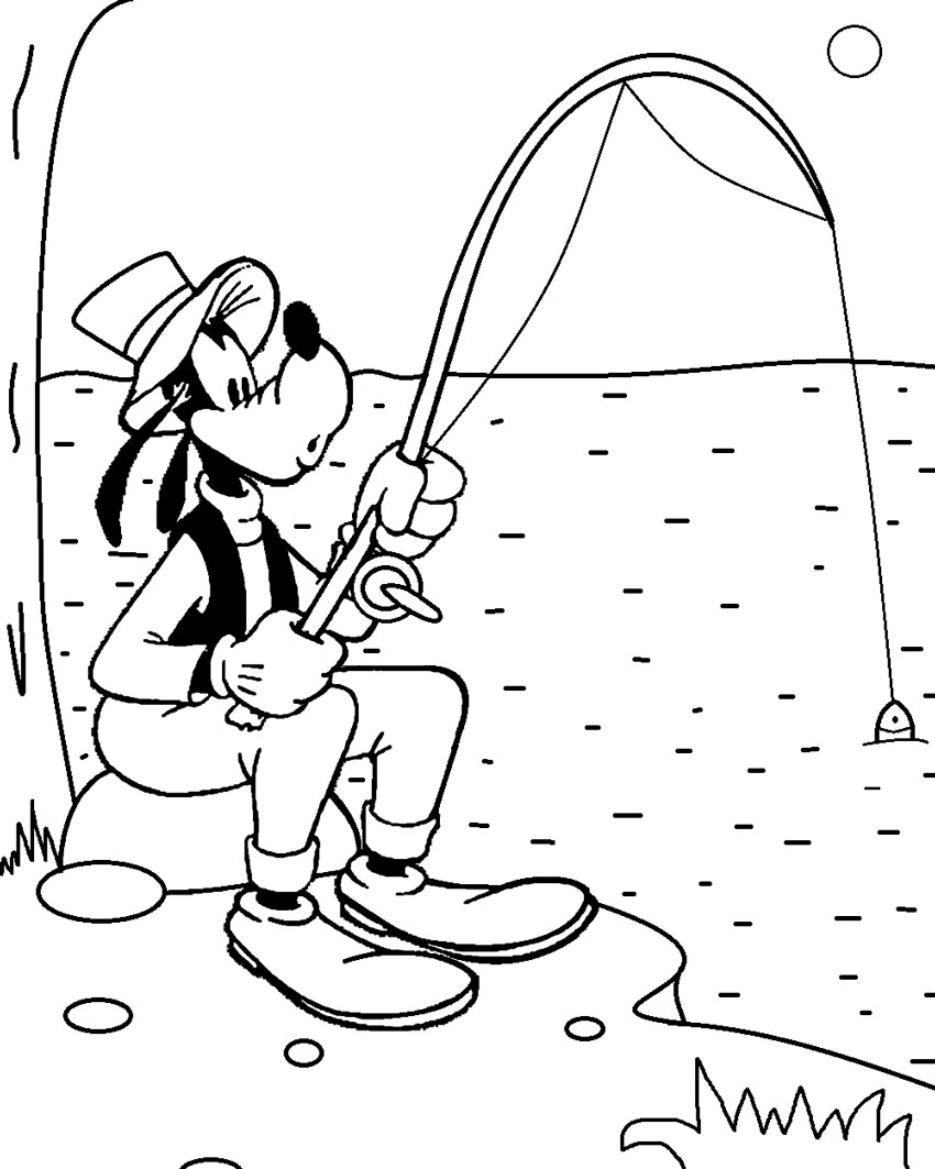 Fishing coloring pages