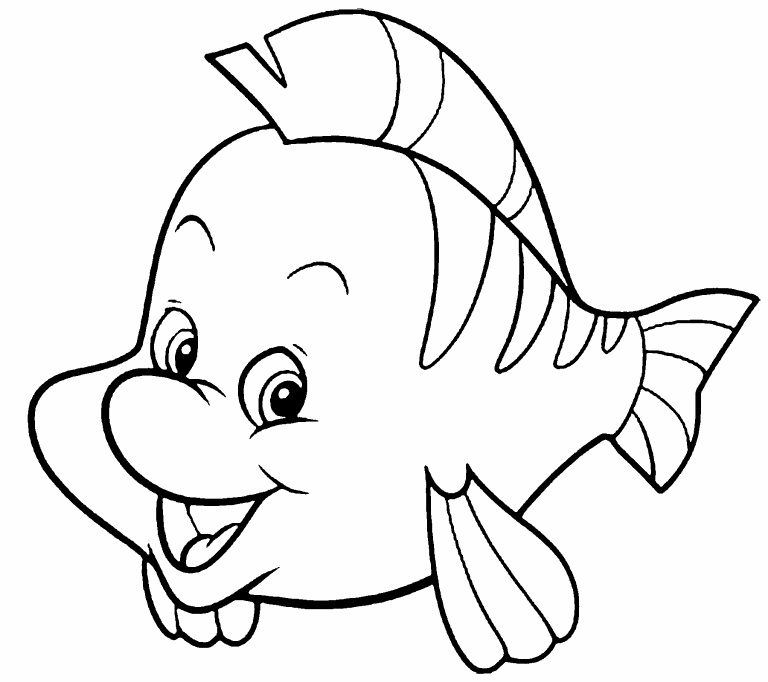 Flounder coloring page