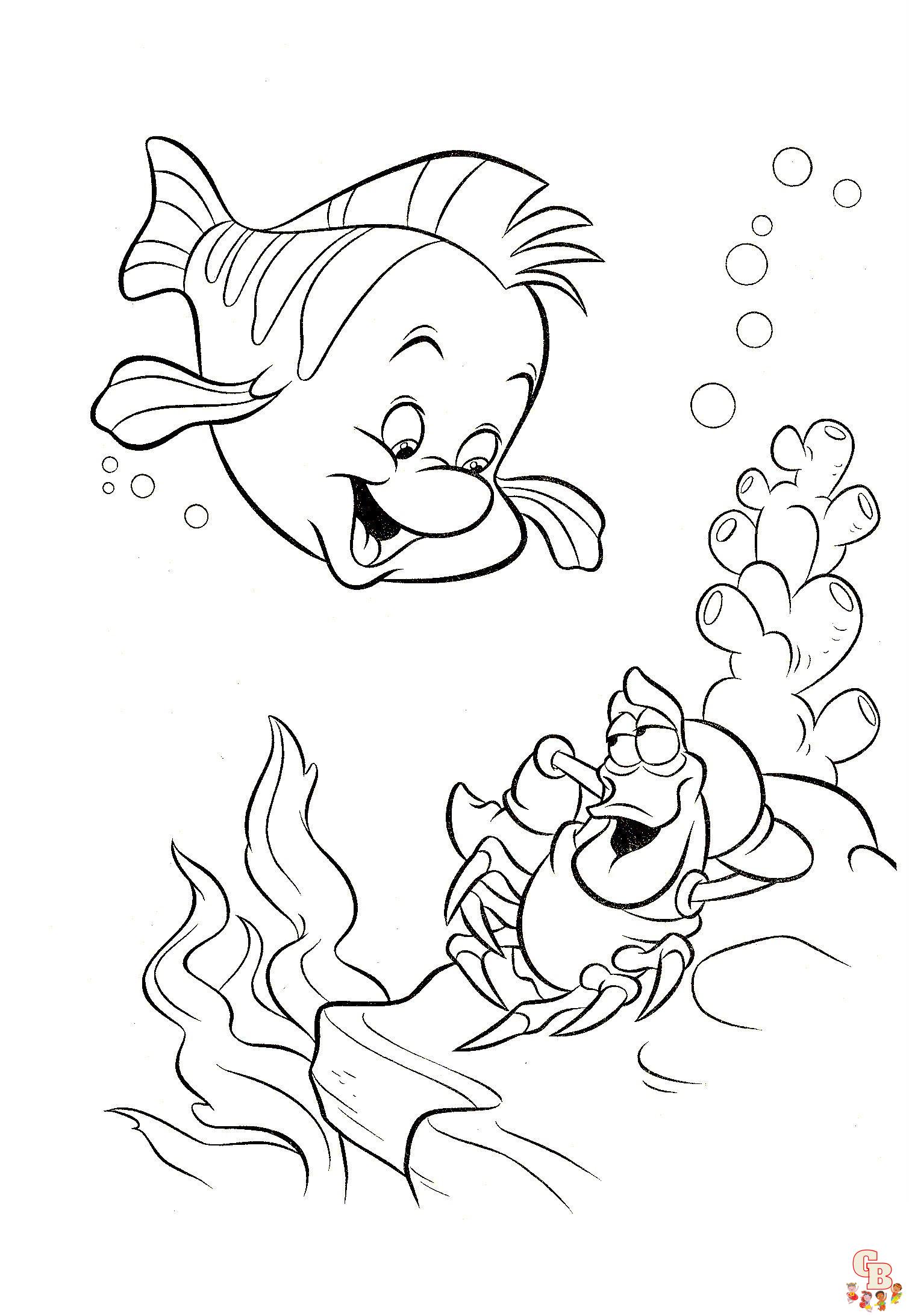 Colorful flounder coloring pages free printable and easy designs
