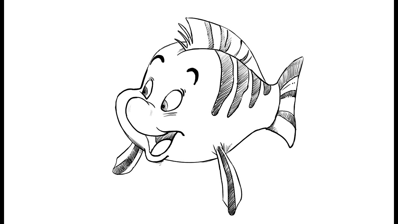 How to draw flounder
