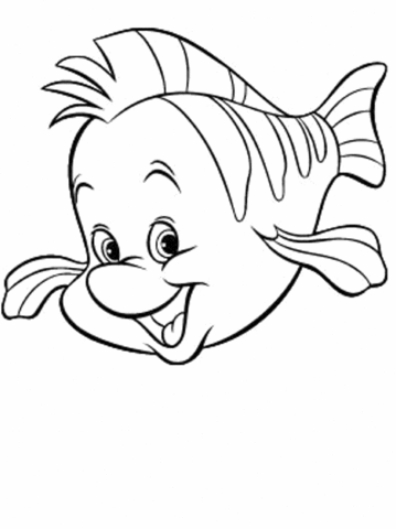 Flounder a tropical reef fish coloring page free printable coloring pages
