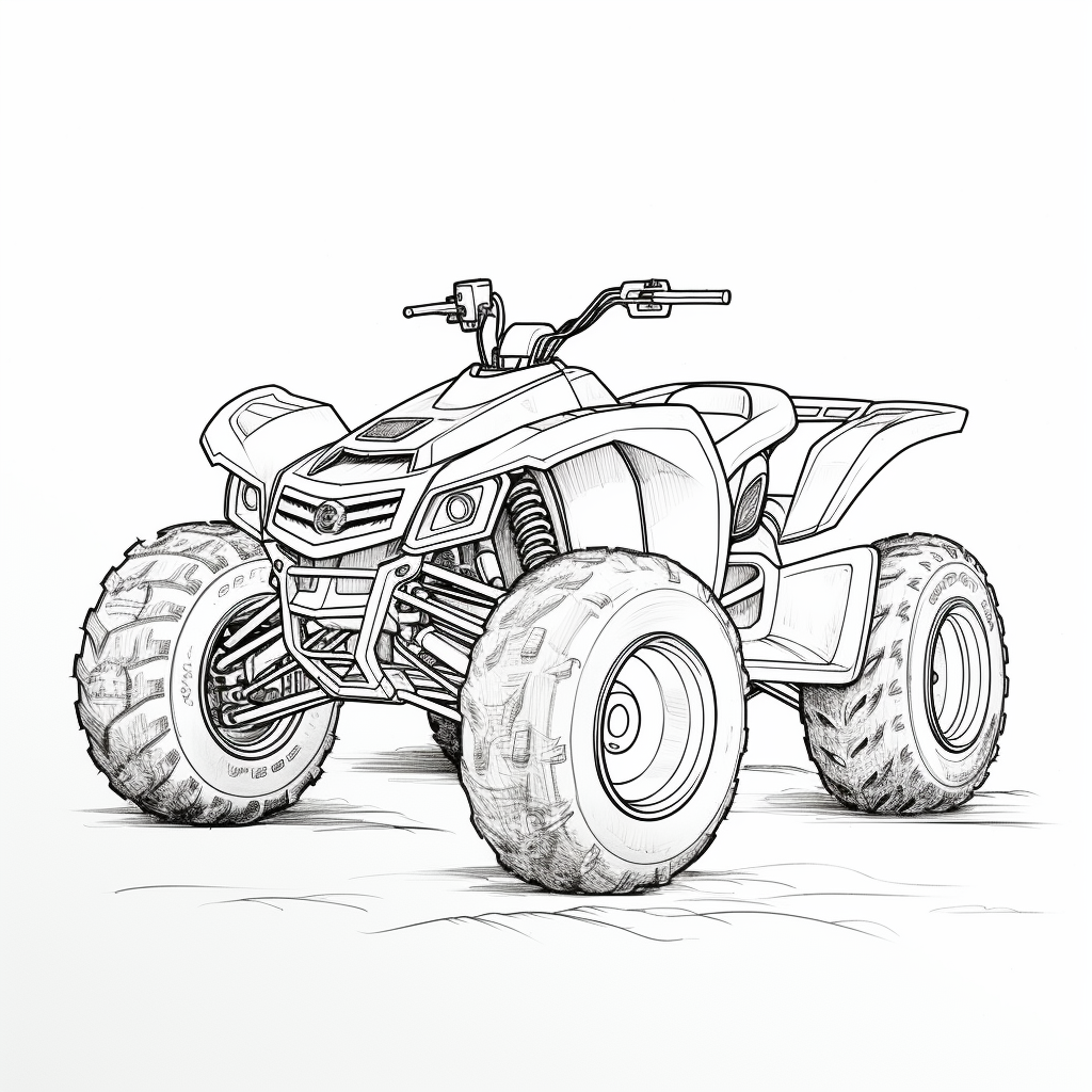 Four wheeler coloring pages