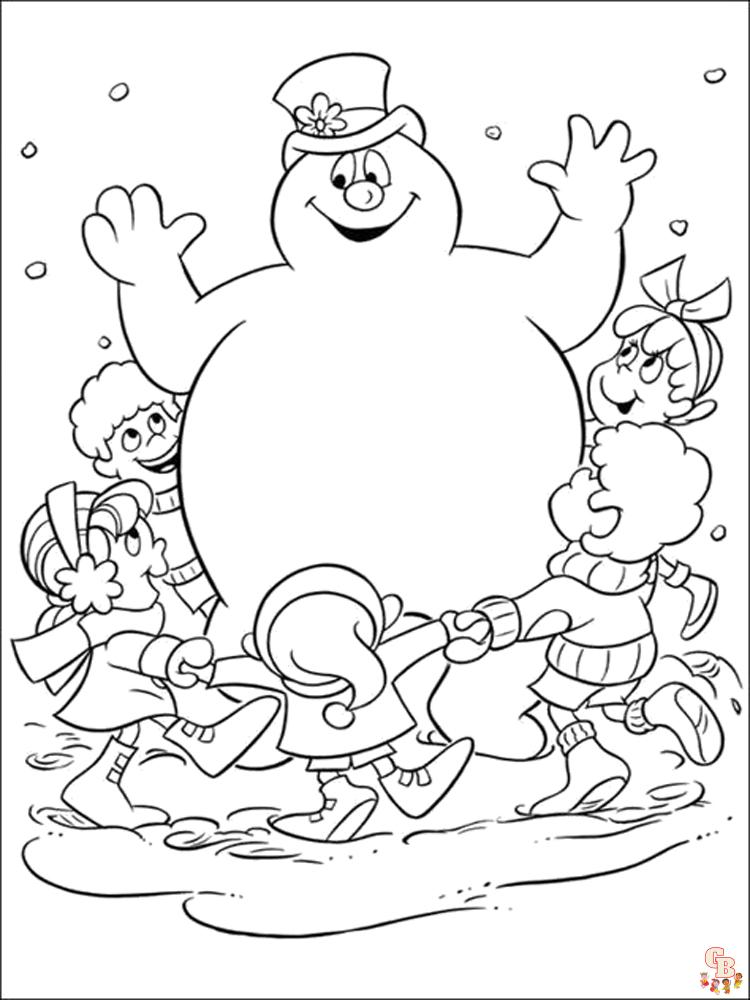 Pã gines per pintar frosty the snowman imprimir gratuãt i fã cil