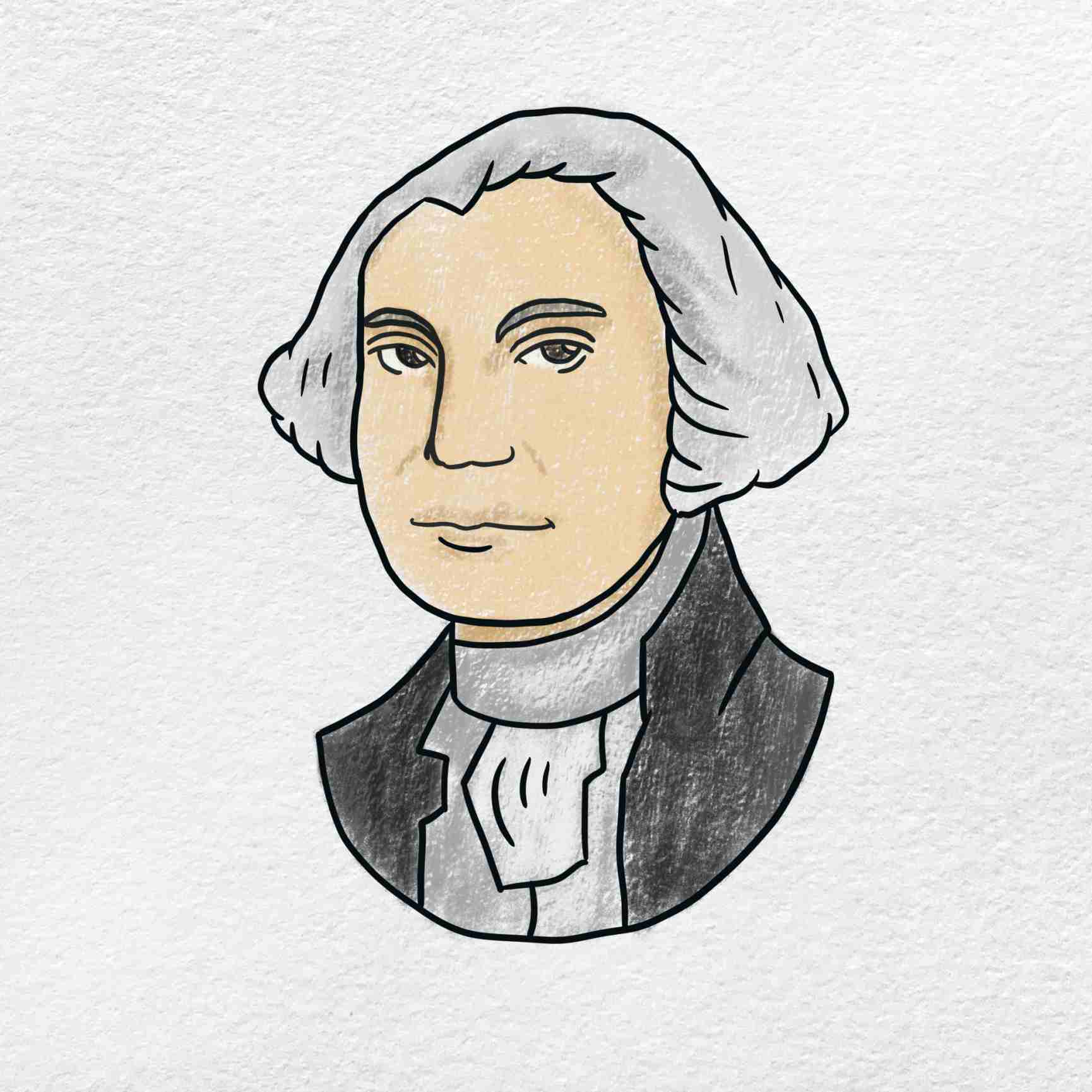 How to draw george washington