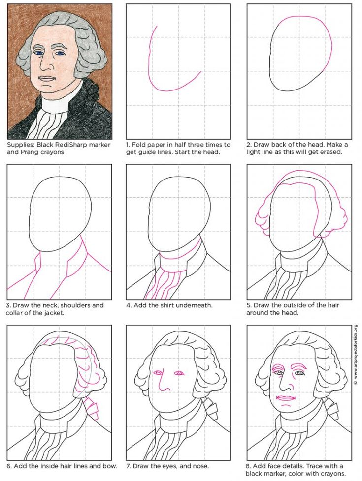 Easy how to draw george washington tutorial video and george washington coloring page washington art drawing for kids george washington activities