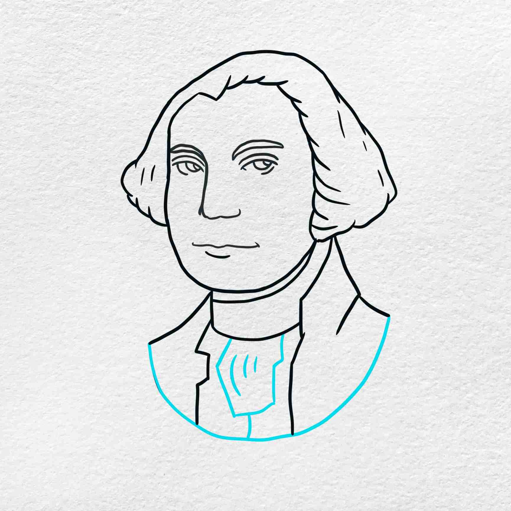 How to draw george washington