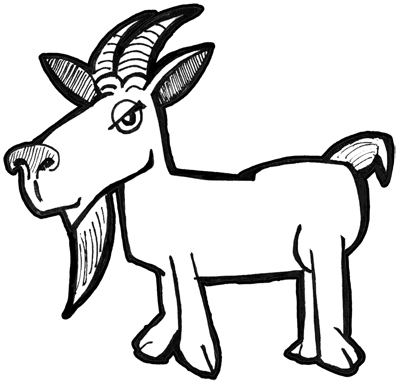 How to draw cartoon billy goats with simple drawing tutorial