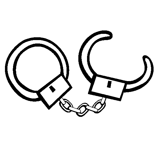 Handcuffs coloring page