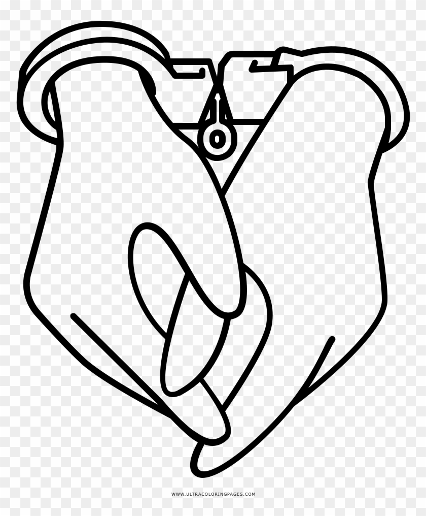 Big handcuffs coloring pages page