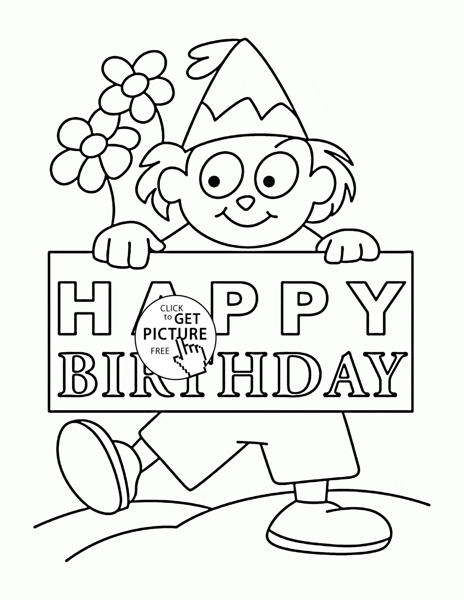 Nice happy birthday card coloring page for kids holiday coloring pages printables â happy birthday coloring pages birthday card drawing birthday coloring pages