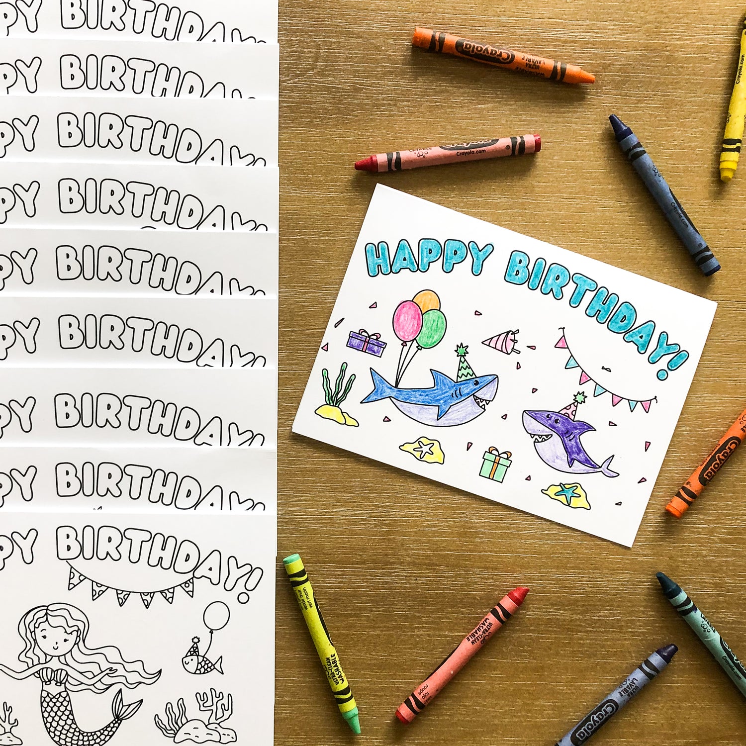 Coloring book cards