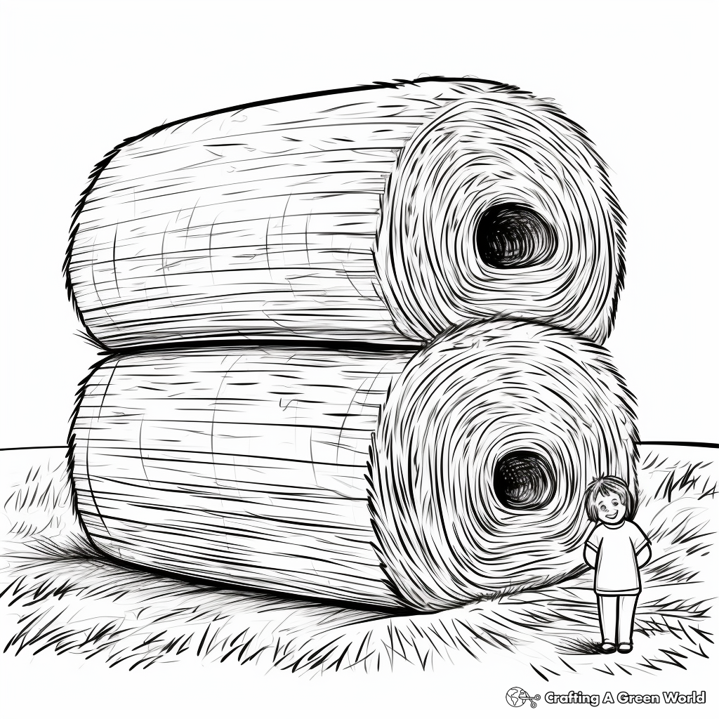 Hay coloring pages