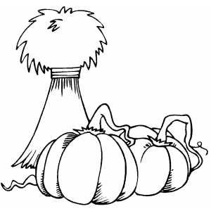 Pumpkin and hay coloring page fall coloring pages coloring pages printable coloring pages