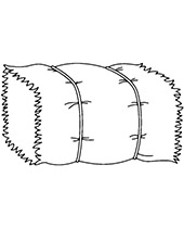 Hay for a horse coloring page