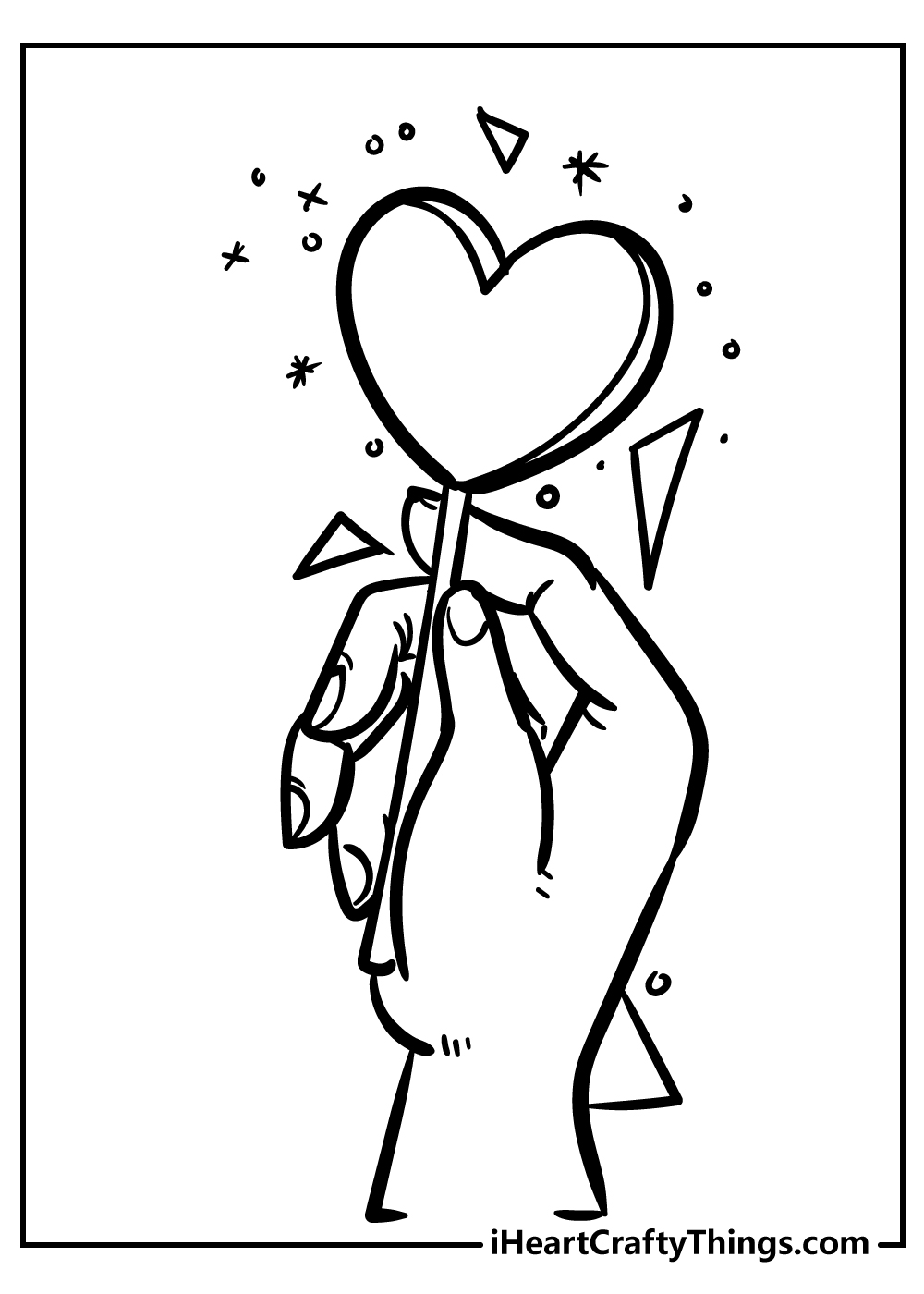 Heart coloring pages free printables