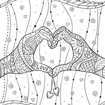 He hands coloring page c