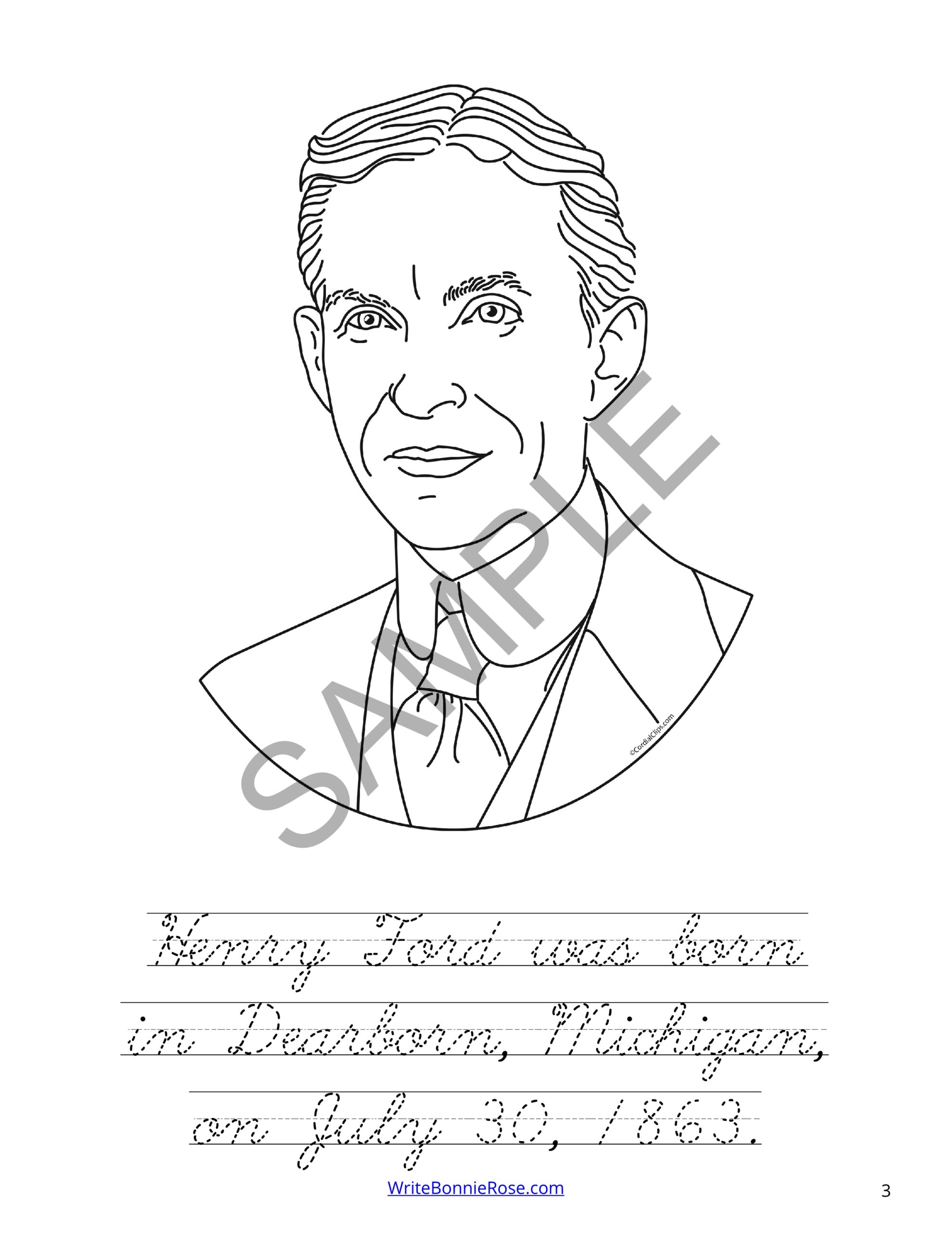 Life of henry ford coloring book