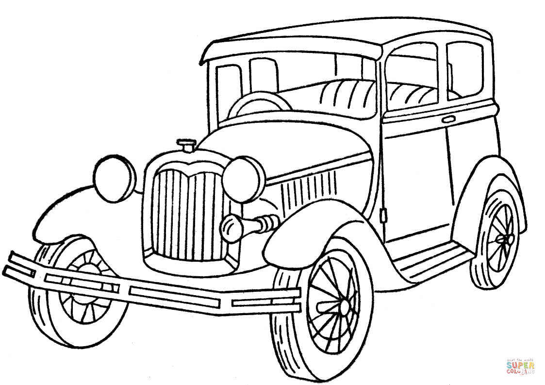 Ford model a coloring page free printable coloring pages