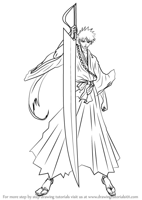 How to draw ichigo kurosaki from bleach