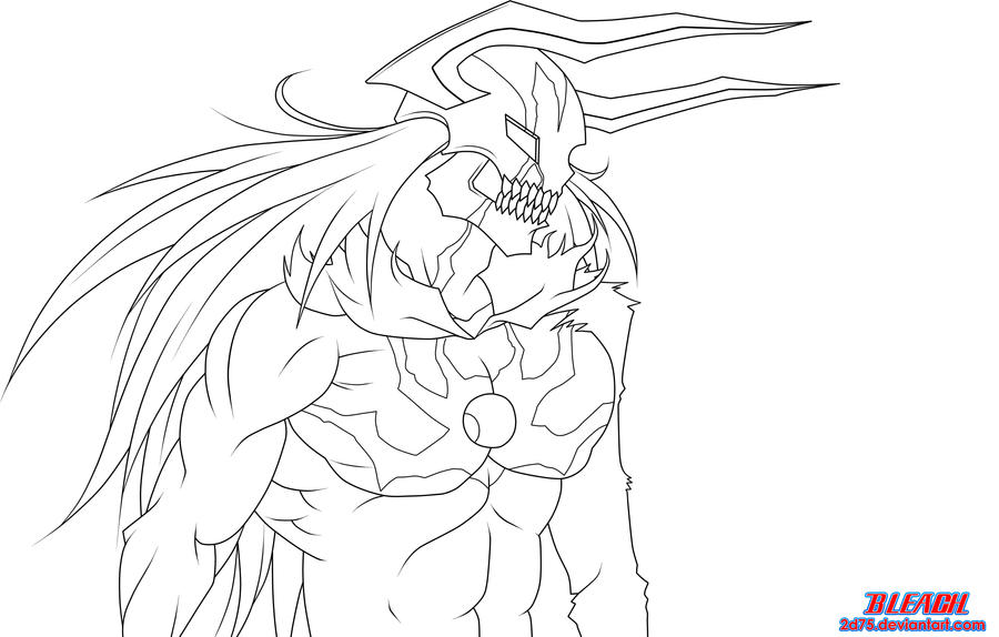 Hollow ichigo lineart by moxied on