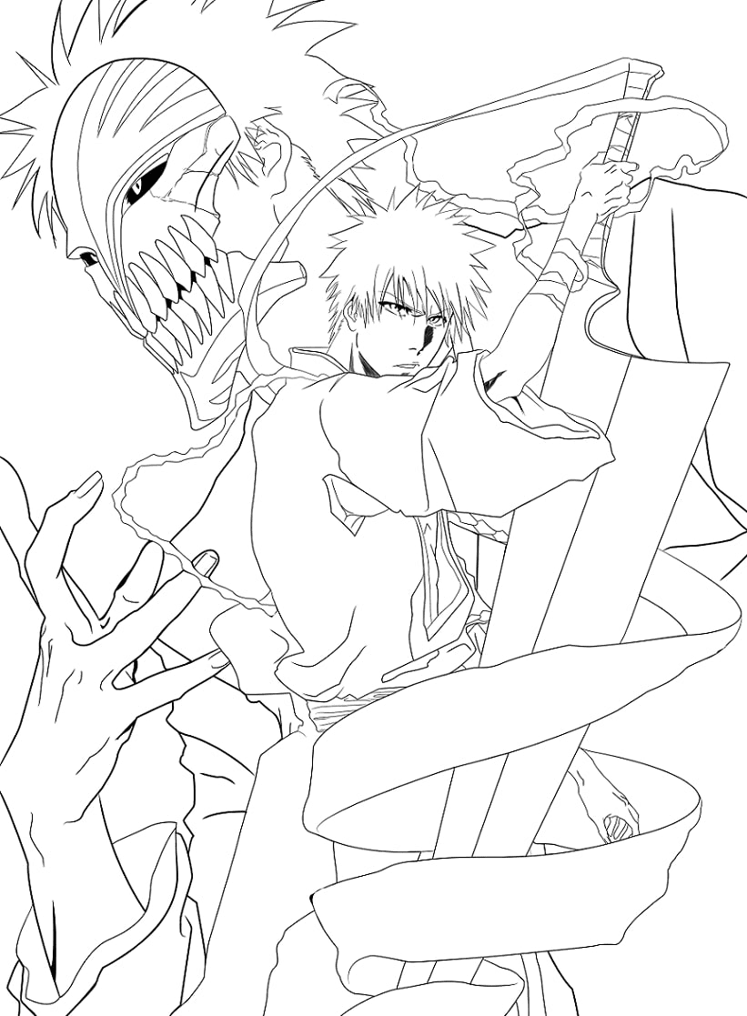 Ichigo coloring pages printable for free download
