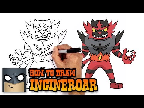 How to draw pokeon incineroar step by step