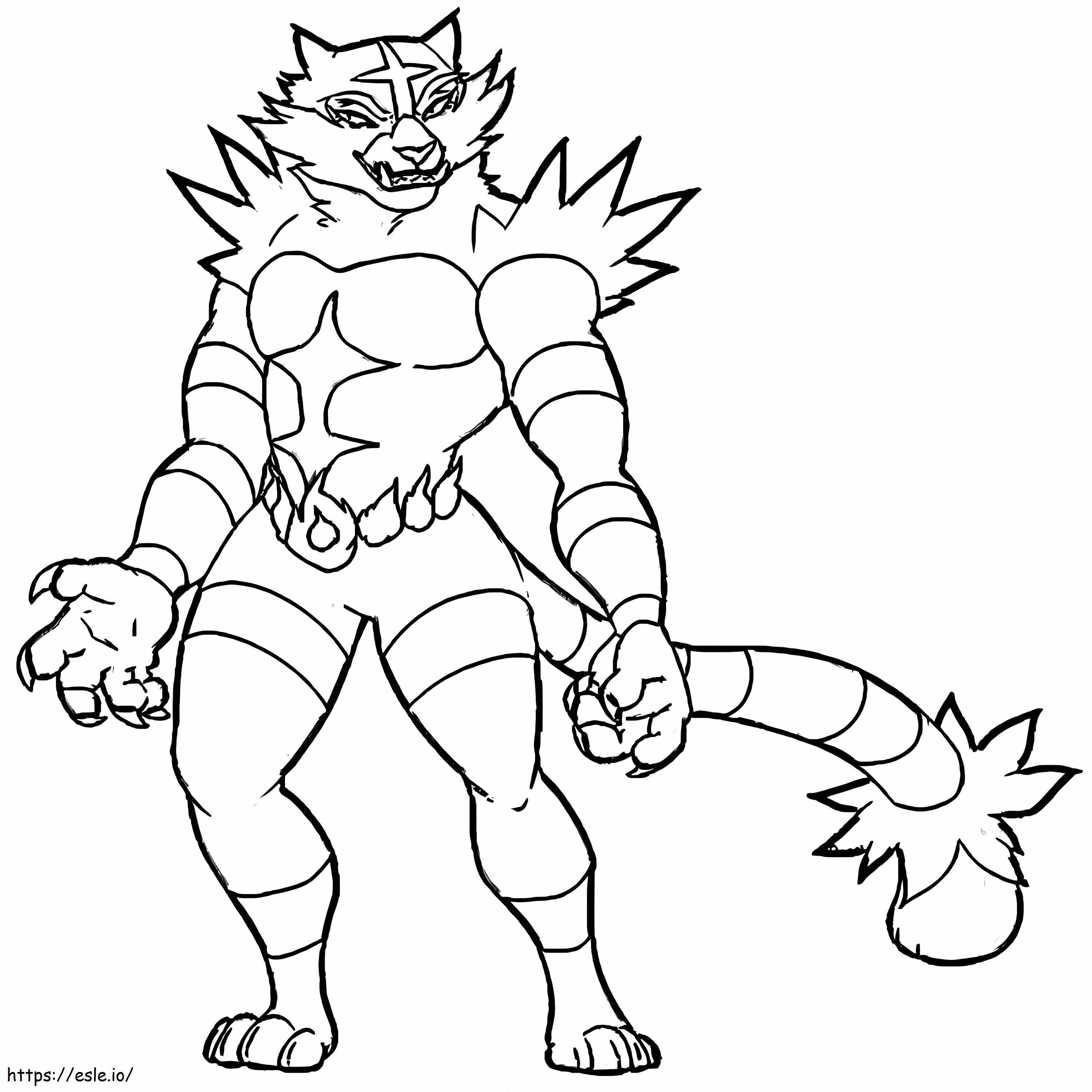 Incineroar coloring page