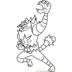 Incineroar pokemon sun and moon coloring pages for kids