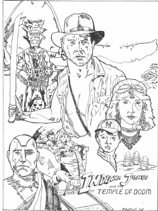 Indiana jones and the temple of doom in mark martinos my pen and inks