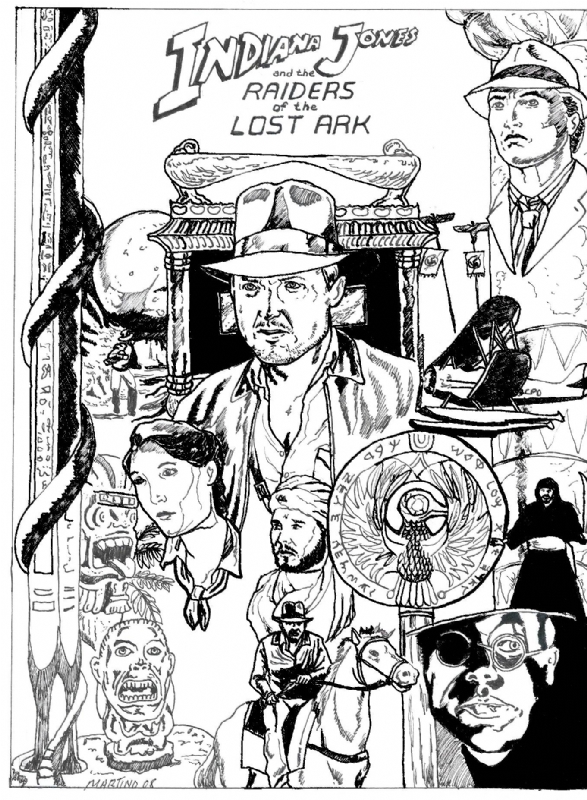 Indiana jones and the raiders of the lost ark in mark martinos my pen and inks