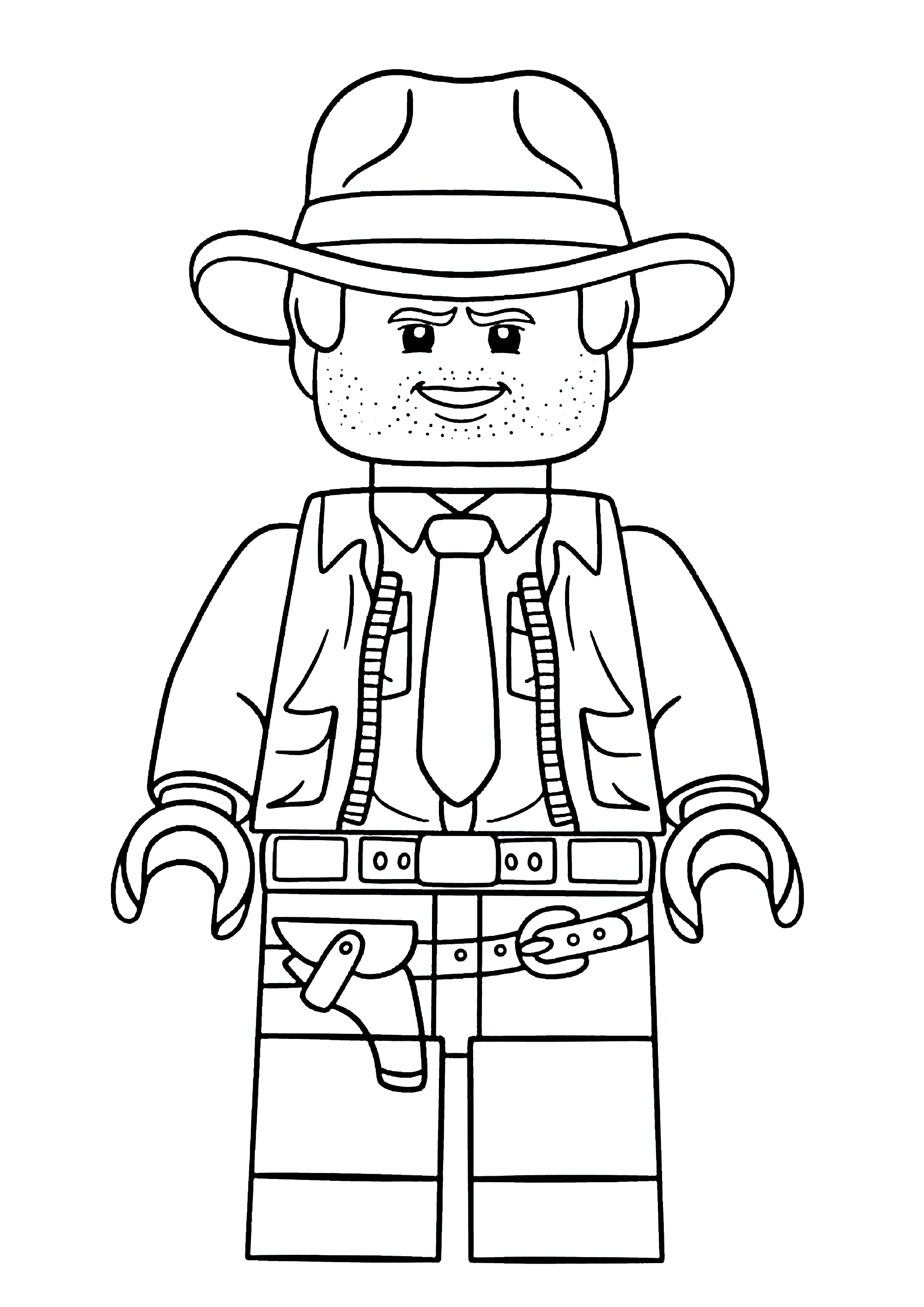 Indiana jones free to color for kids