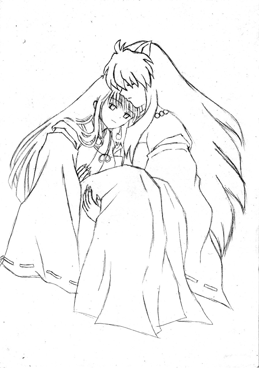 Free printable inuyasha coloring pages for kids