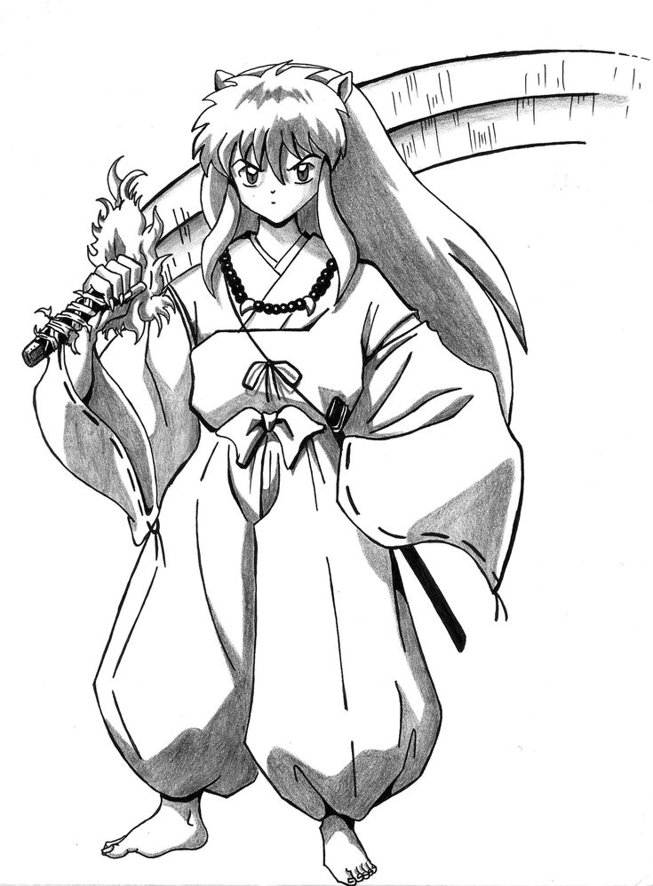 Free printable inuyasha coloring pages for kids cartoon coloring pages adult coloring pages inuyasha