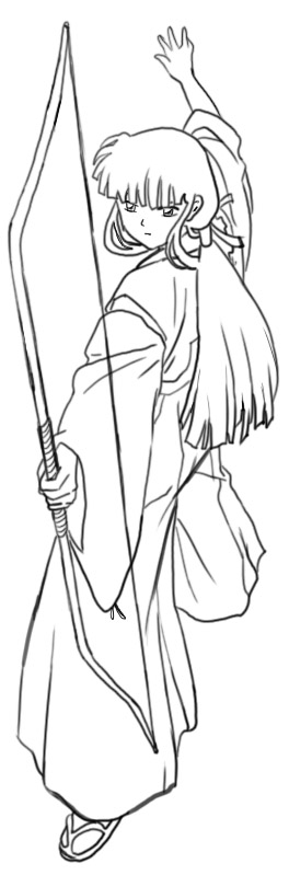 How to draw kikyo aka kikyou from inuyasha with easy steps manga tutorial