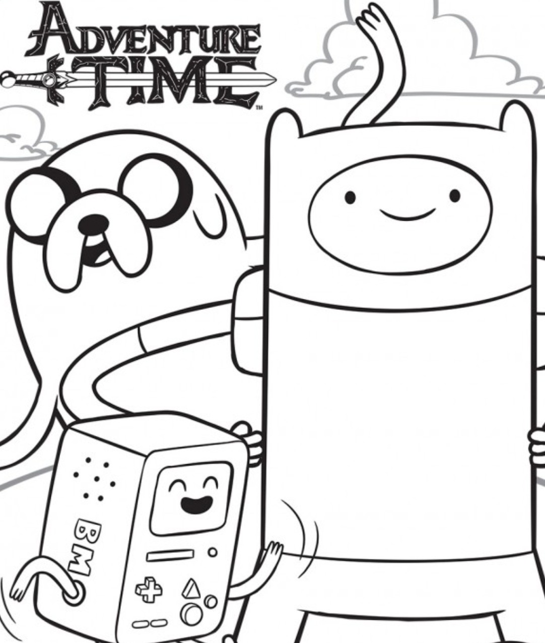 Adventure time coloring pages
