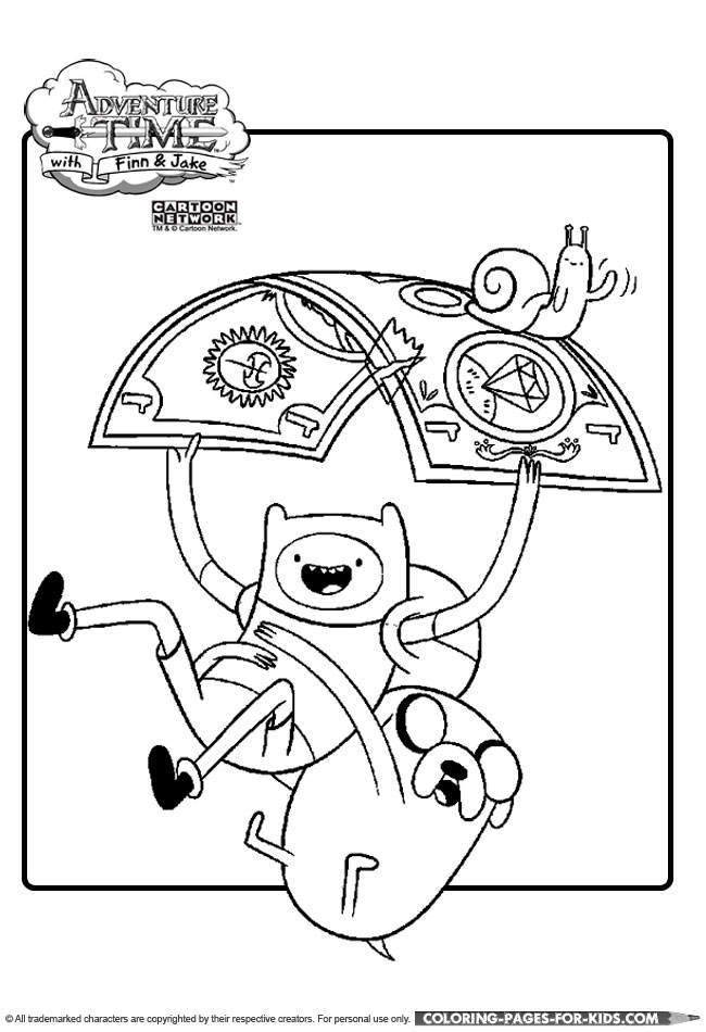 Adventure time coloring page