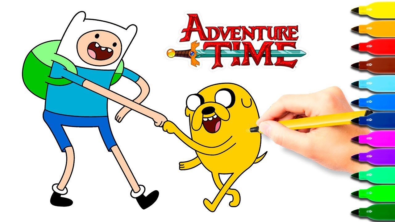 Finn and jake adventure time coloring pages