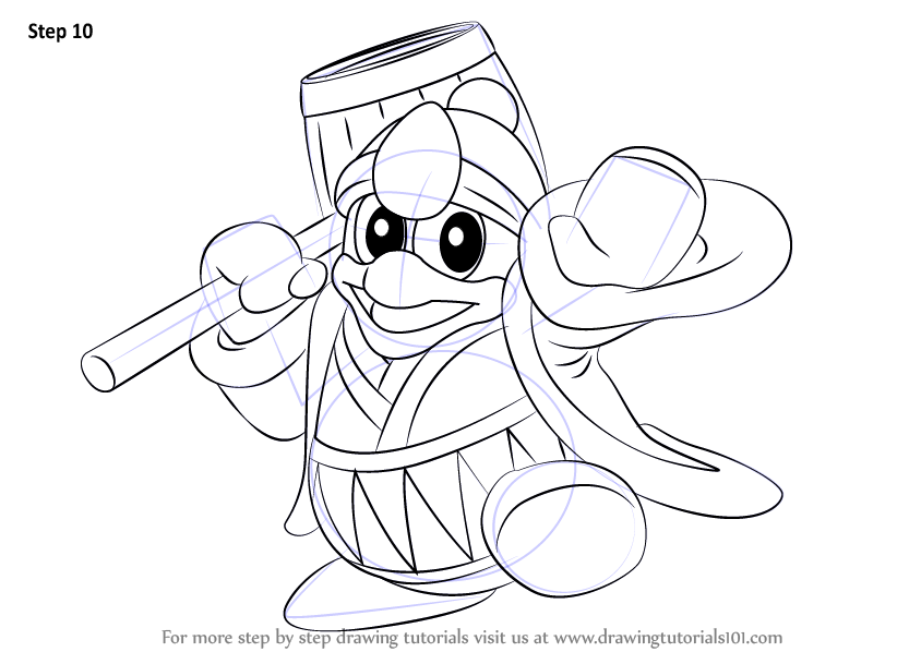 How to draw king dedede from super smash bros super smash bros step by step
