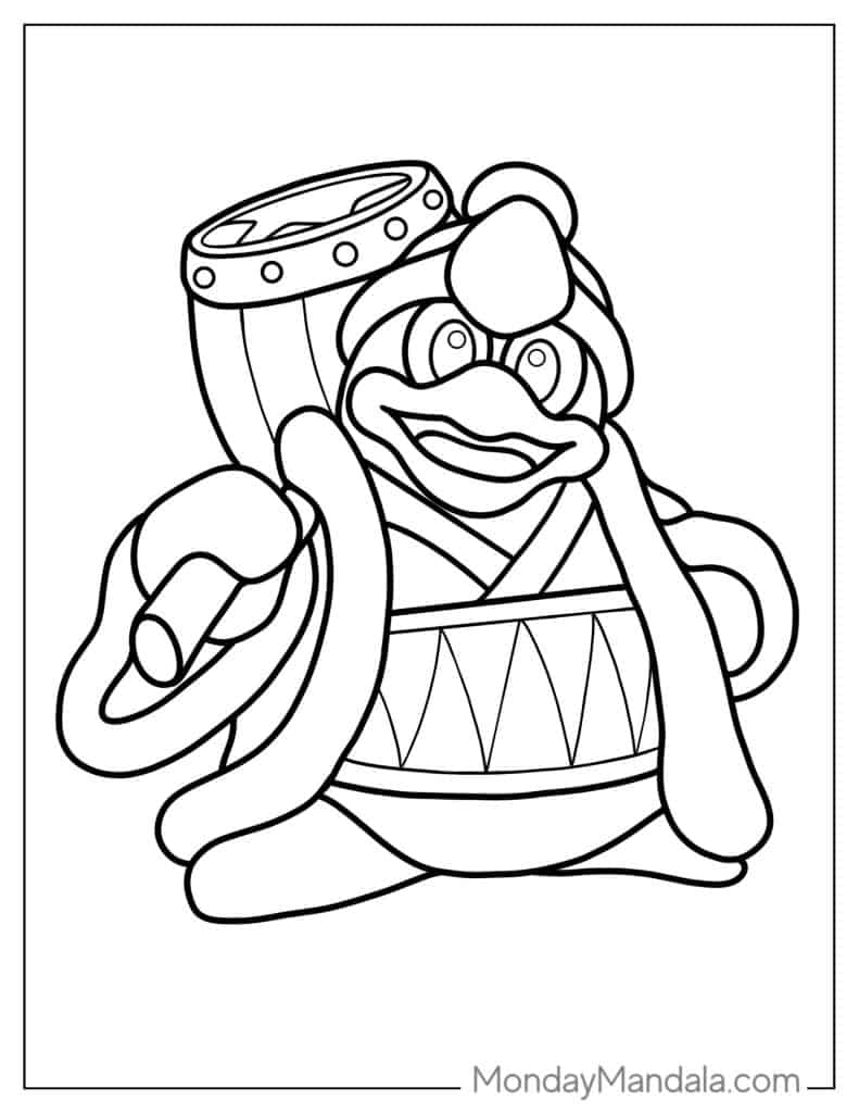 Kirby coloring pages free pdf printables
