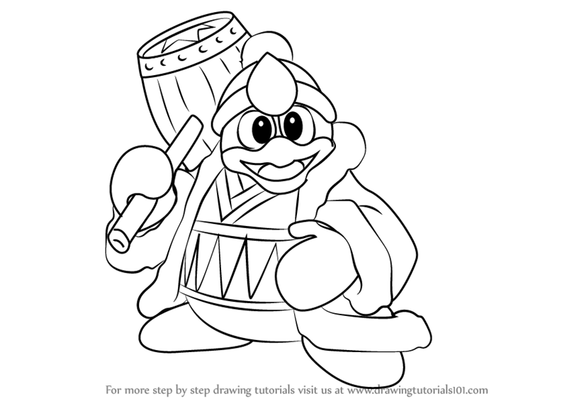 How to draw king dedede from kirby kirby step by step
