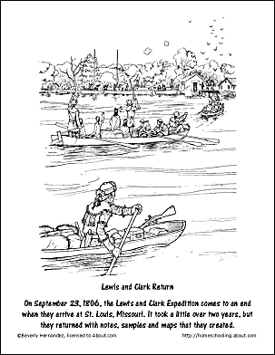 Free lewis and clark worksheets and coloring pages