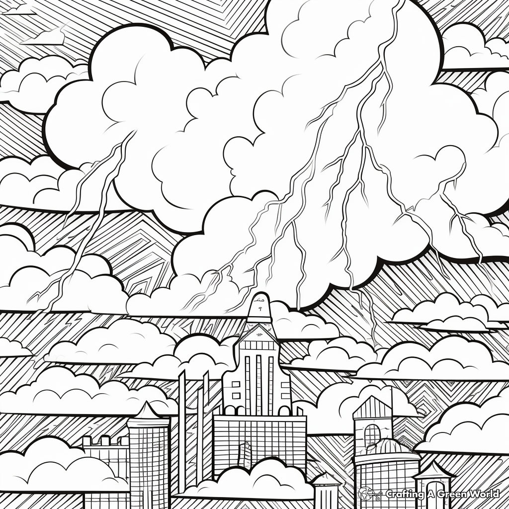 Thunderstorm coloring pages