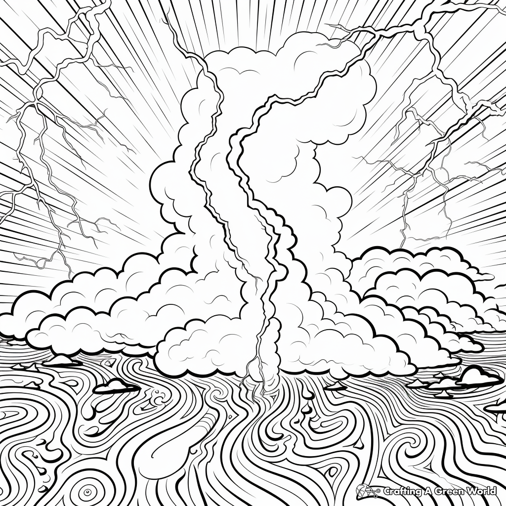 Thunderstorm coloring pages