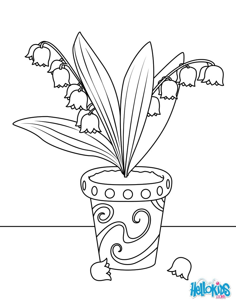 Lily of the valley coloring pages