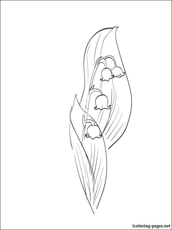 Coloring page lily of the valley lily of the valley flower tattoo designs folk art flowers