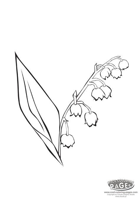 Beautiful lily of the valley coloring page